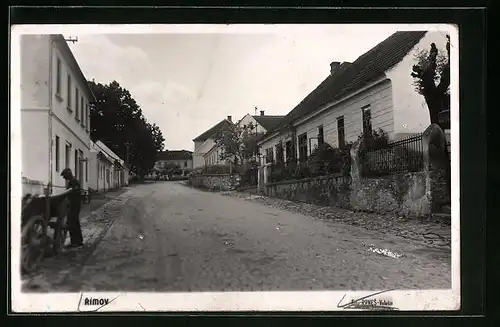 AK Rimov, Hauptstrasse im Ort