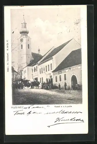 AK Husinec, Kostel a. c. k. posta