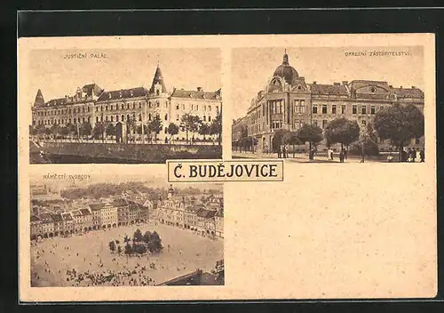 AK Budweis / Ceske Budejovice, Justicni Palac, Namesti svobody