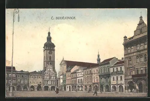 AK Budweis / Ceske Budejovice, Ringplatz, Rathaus
