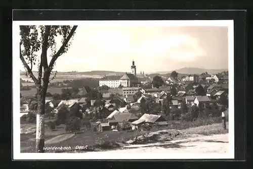 AK Walderbach /Obpf., Stadt und Kirche von Anhöhe gesehen