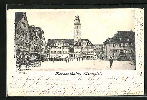 AK Mergentheim, Marktplatz mit Rathaus