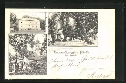 AK Döberitz, Truppen-Übungsplatz, Kirche, Gebäudeansicht