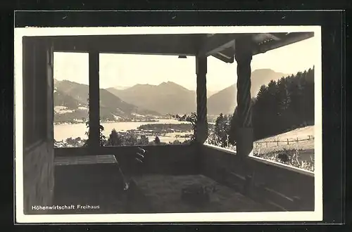 AK Bad Wiessee, Gasthaus Höhenwirtschaft Freihaus, Terrasse