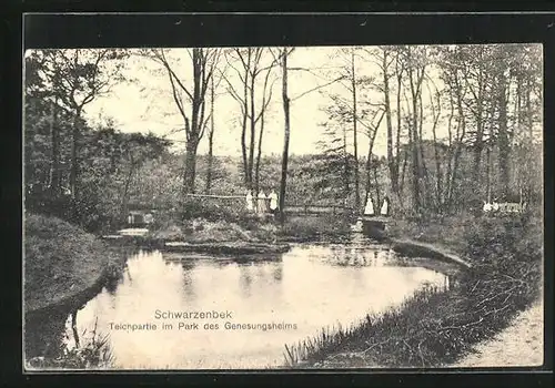 AK Schwarzenbek, Teichpartie im Park des Genesungsheims