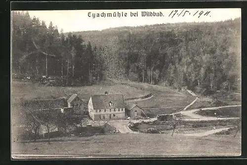 AK Eyachmühle bei Wildbad, Ortspartie