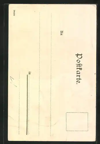 Lithographie Frauenalb /Schwarzwald, Hotel Klosterhof