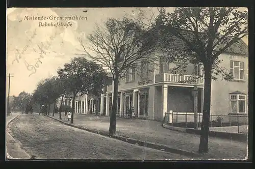 AK Malente-Gremsmühlen, Bahnhofstrasse am Hamburger Cigarrengeschäft