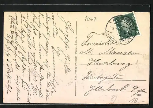 AK Rehhorst / Reinfeld, Strassenpartie im Ort