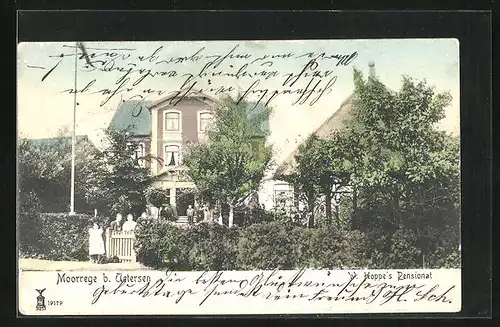 AK Moorrege bei Ütersen, W. Hoppe`s Pensionat