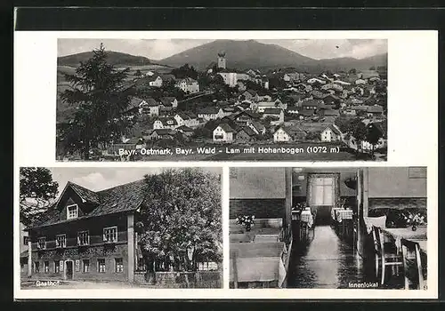 AK Lam, Gasthof Franz Huber, Panorama