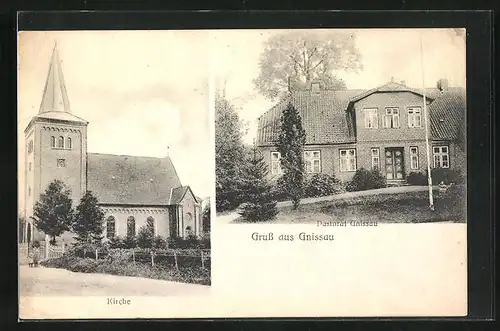 AK Gnissau, Kirche, Pastorat Gnissau
