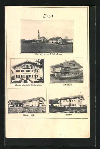 AK Arget, Gasthaus Hobmeier, Garnerhof, Ertlbauer