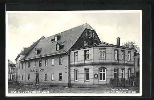 AK Burkhardtsdorf, Gasthof zur Sonne