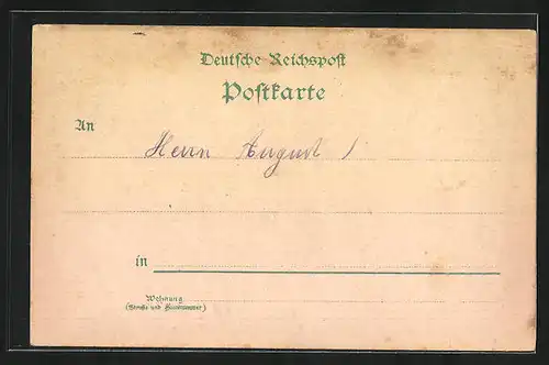 Lithographie Renchen, Hospital, Schulhaus, Marktplatz