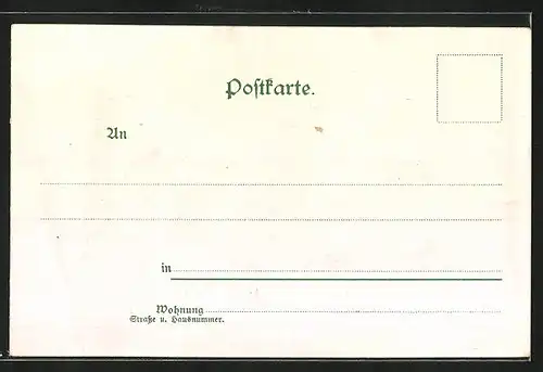 Lithographie Idstein, Schloss, Erziehungs-Anstalt, Bahnhof, Postamt