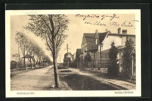 AK Werneuchen, Strasse in Rudolfshöhe