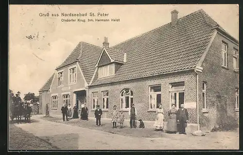 AK St. Peter, Gasthaus Olsdorfer Krug