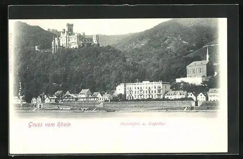 AK Stolzenfels a. Rh., prächtige Burg auf Berg