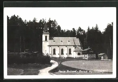 AK Wernersdorf, Maria Brünnel-Kirche im Wald