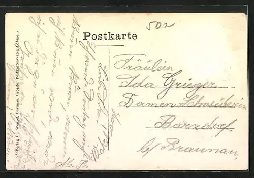 AK Halbstadt, Häuser am See des Schlosses