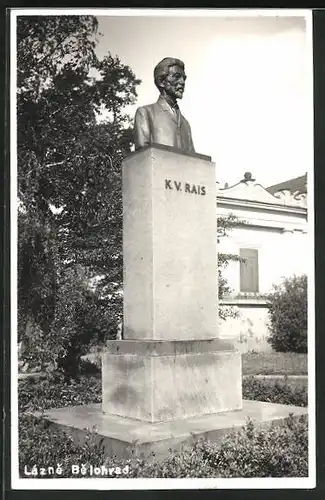 AK Lázne Belohrad, Denkmal K. V. Rais