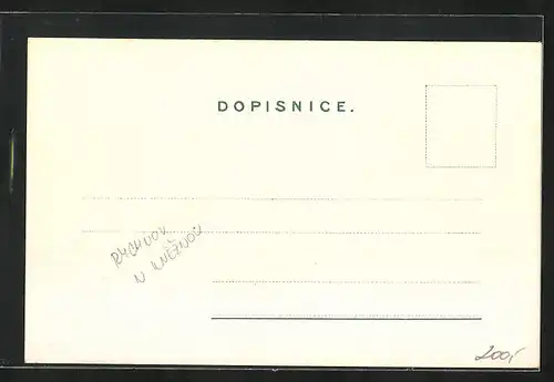 AK Vamberk, Panorama mit Kirche