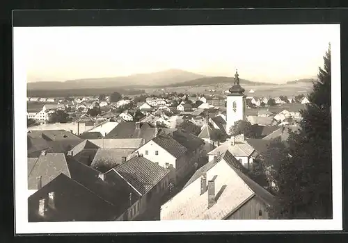 AK Volary na Sumave, Teilansicht mit Kirche