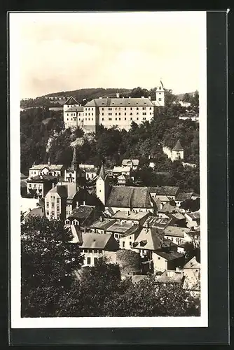 AK Winterberg, Blick über Dächer zum Schloss