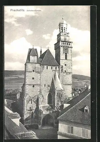 AK Prachatitz, Tor zur Jacobiuskirche