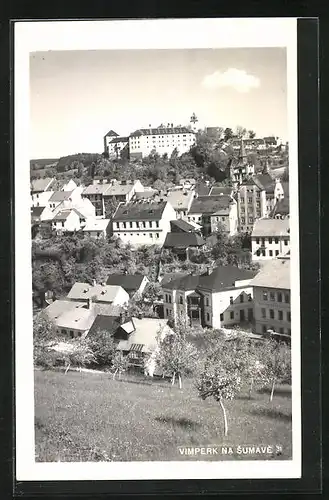 AK Vimperk na Sumave, Teilansicht mit Schloss