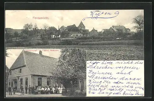AK Wietzen, Gasthaus von Friedrich Horstmann, Ortsansicht