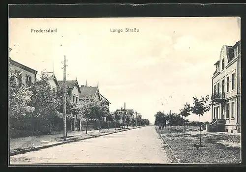 AK Fredersdorf, Häuser an der Lange Strasse