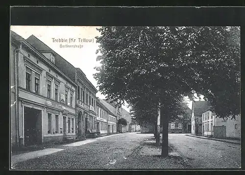 AK Trebbin /Kr. Teltow, Häuser an der Berlinerstrasse