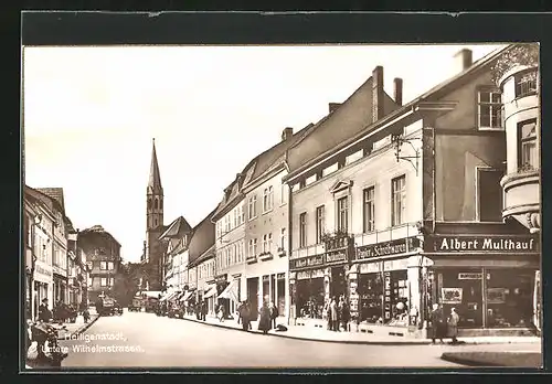 AK Heiligenstadt, Untere Wilhelmstrasse mit Schreibwarengeschäft Albert Multhauf