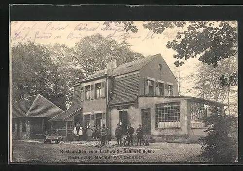 AK Saarwellingen, Restaurant zum Lachwald von J. Mayer-Wollscheidt