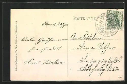 AK Mitteloderwitz, Gasthof zum Hirsch, Totalansicht