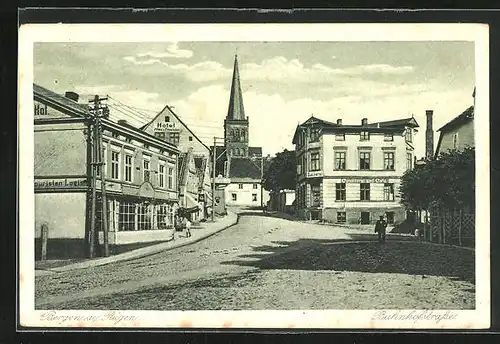 AK Bergen auf Rügen, Hotel Prinz von Preussen, Kirche
