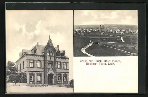 AK Polch, Hotel Müller, Totalansicht