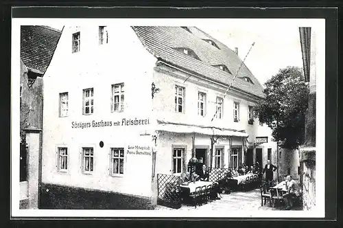 AK Königstein /Sächs. Schweiz, Schrägers Gasthaus von Max Ulbricht