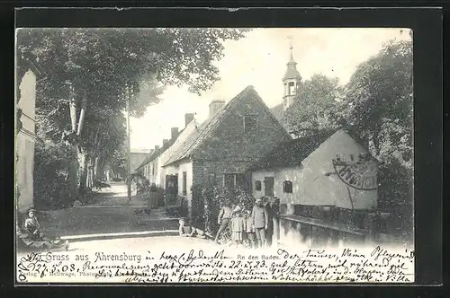 AK Ahrensburg, Strassenpartie an den Buden