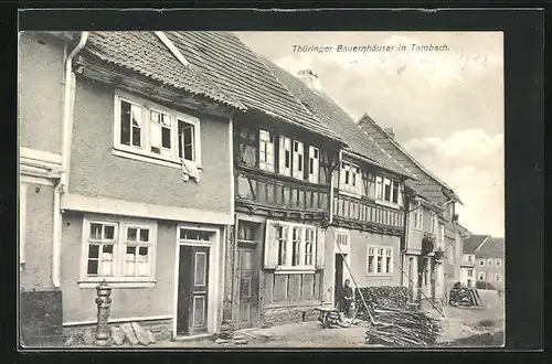 AK Tambach, Altstadt-Strasse, Detailaufnahme