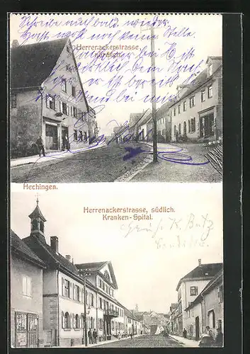 AK Hechingen, Herrenackerstrasse am Kranken-Spital