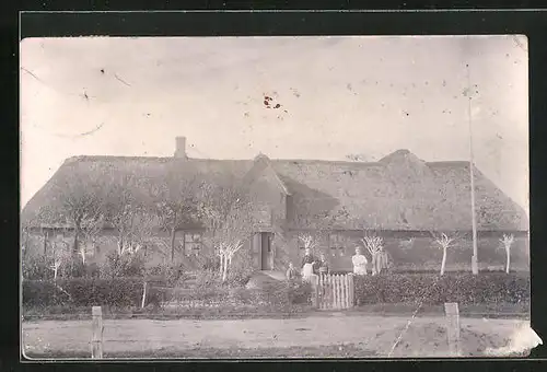 Foto-AK Risum, Bauernhaus 1911