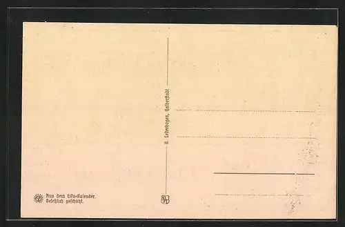 Steindruck-AK Goslar, Darstellung vom Rathaus