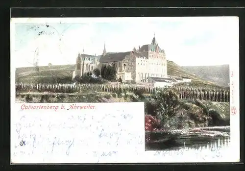 AK Ahrweiler, Calvarienberg, Schloss am Fluss