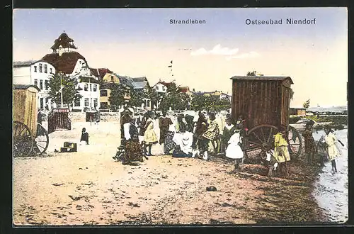 AK Niendorf, Strandleben mit Kindern