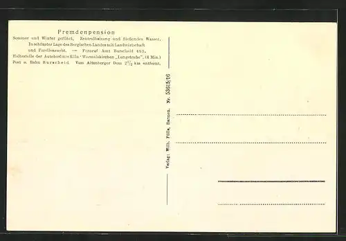 AK Burscheid, Hotel Pension Burg Haus Landscheid