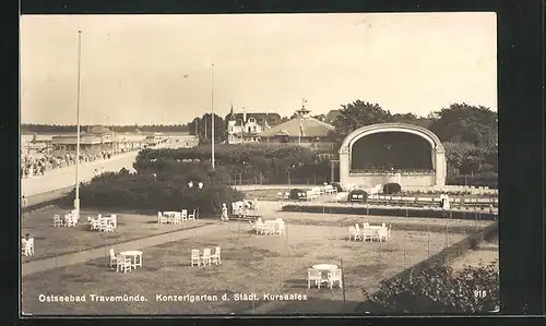 AK Travemünde, Konzertgarten des Städtischen Kursaales