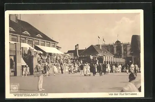 AK Westerland /Sylt, Vor der Kurterrasse